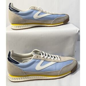 Tretorn Rawlins 2 Womens 9.5 Blue Suede Leather Retro Sneakers Casual Lace-Up